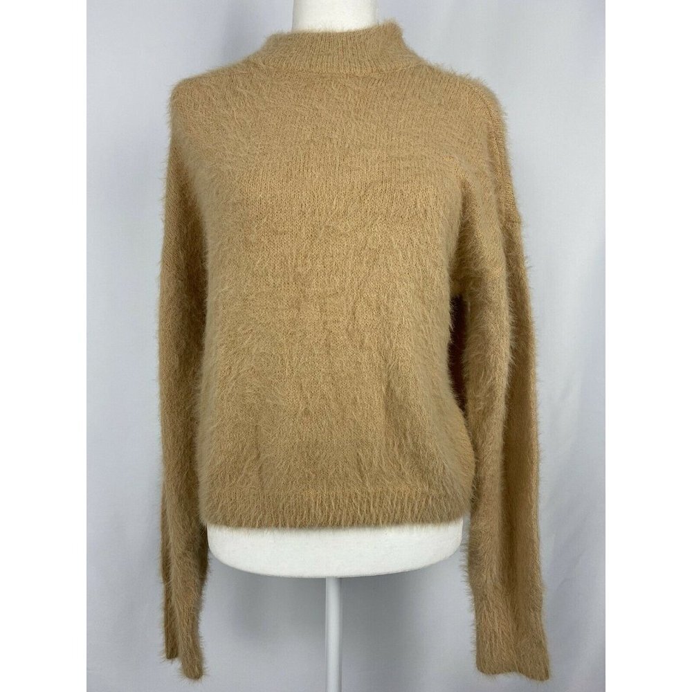 SUN+ MOON Womens Beige Long Sleeve Sweater Juniors
